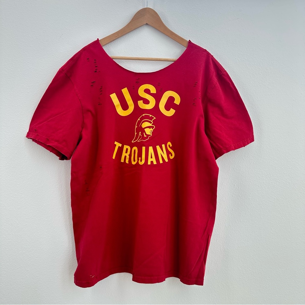 USC Trojan Football off the shoulder Tee